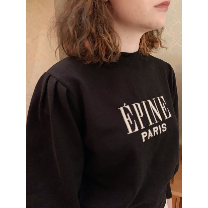 epine logo arm volume knit black