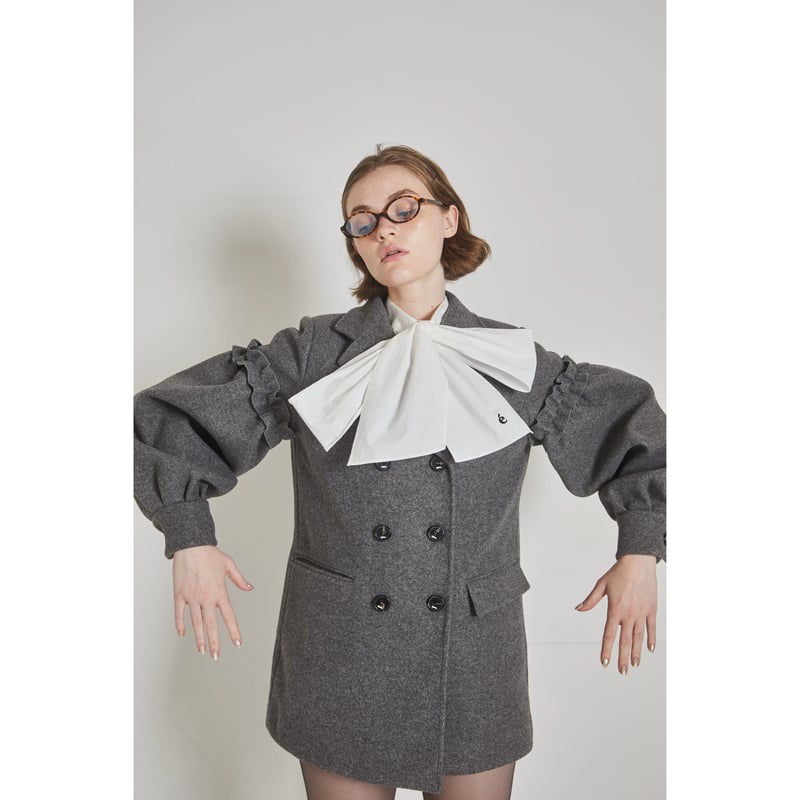 volume wool tailored coat gray | épine volume wool tailored coat gray | épine