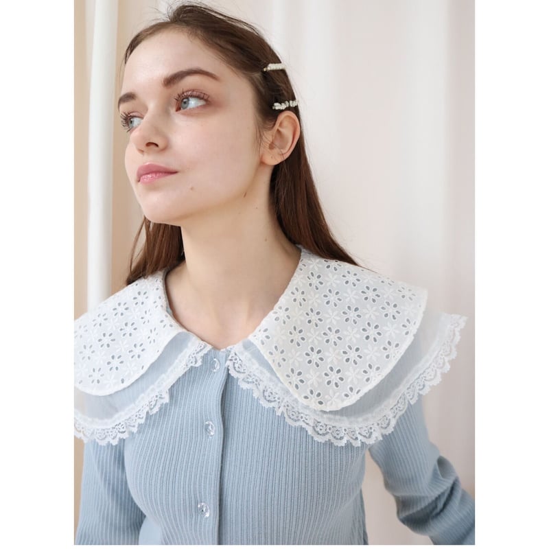 épine flower cable knit cardigan ネイビー épine flower cable knit cardigan ネイビー