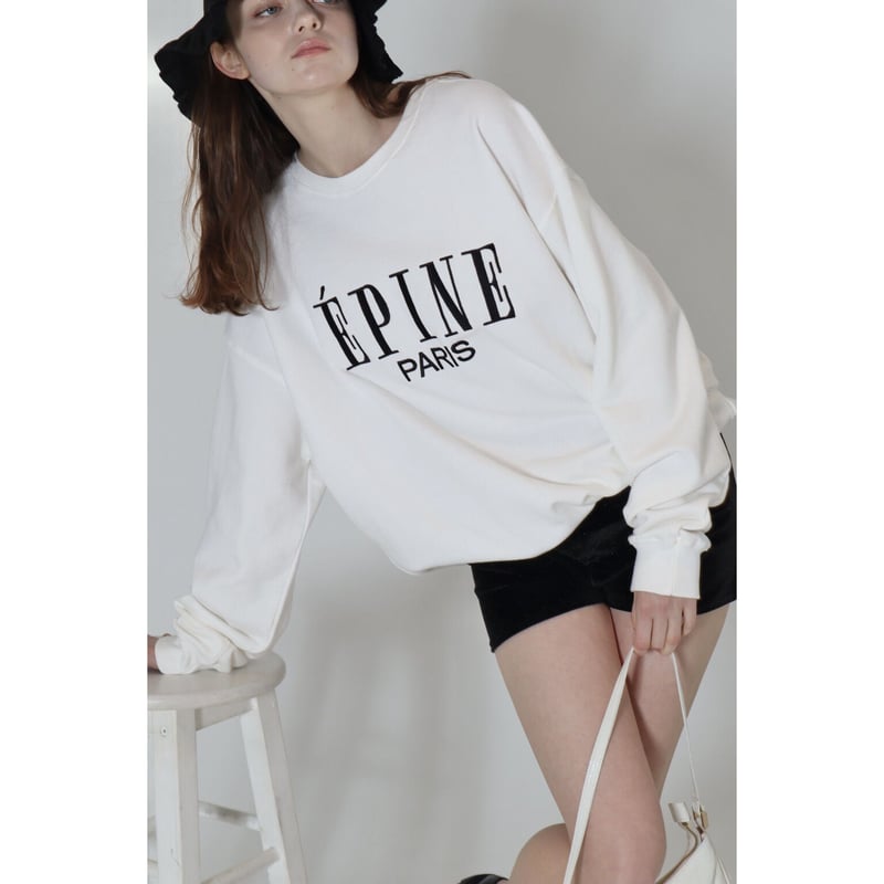 ÉPINE PARIS big sweat white×black | épine