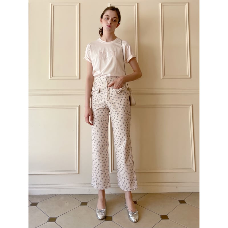 flower ribbon pants baby pink | épine 