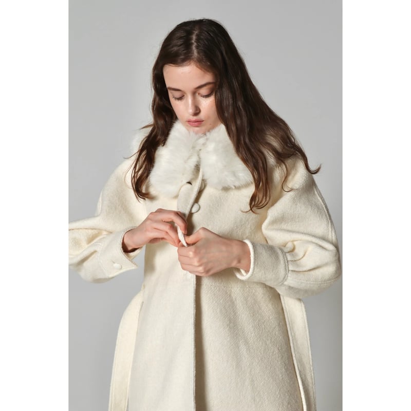 feminine fur collar long coat(2color) | épine feminine fur collar long coat(2color) | épine