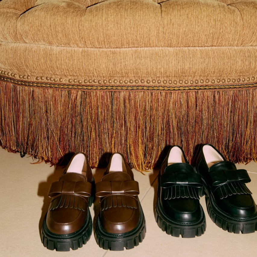 EPINE ribbon fringe Loafer ブラウン