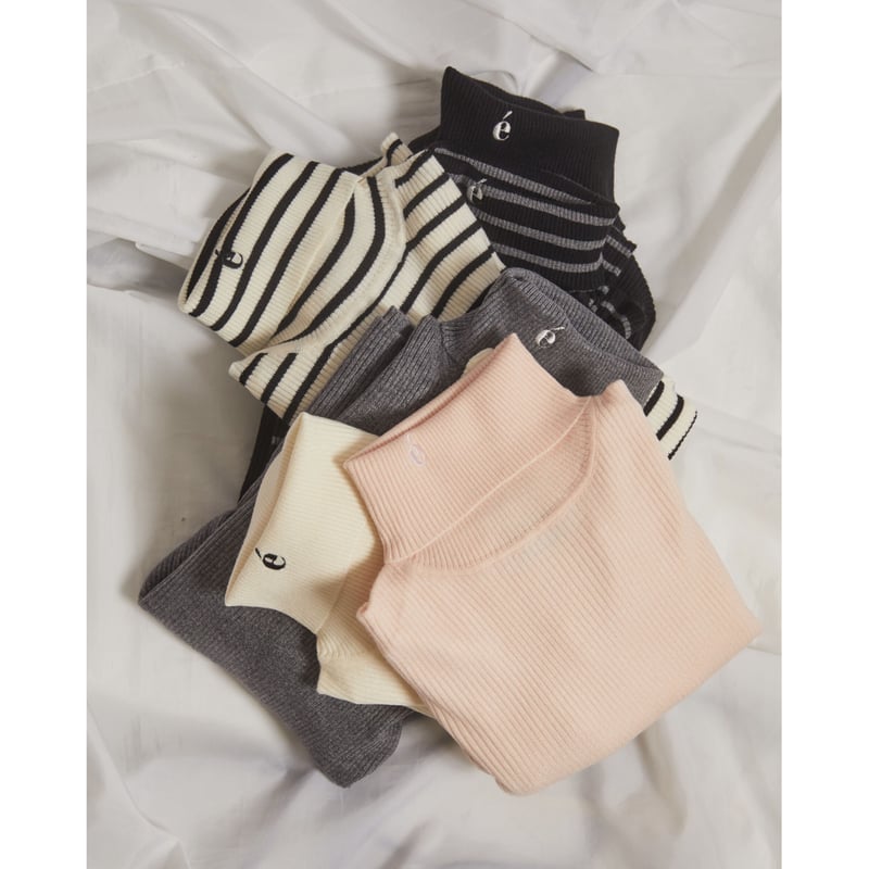 épine - epine ハイネックボーダーニット アイボリー エピヌ ♡Éé high neck big border knit ivory | épine