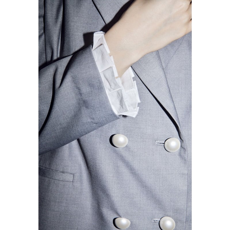 back ribbon Pearl pleats frill jacket suits gr back ribbon Pearl pleats frill jacket suits gr
