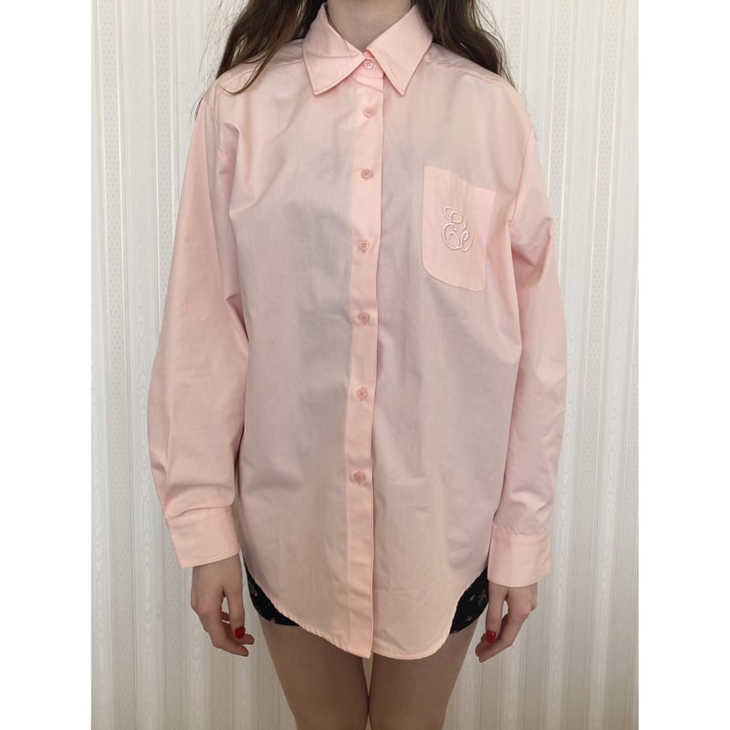 Eé embroidery big shirt pink | épine