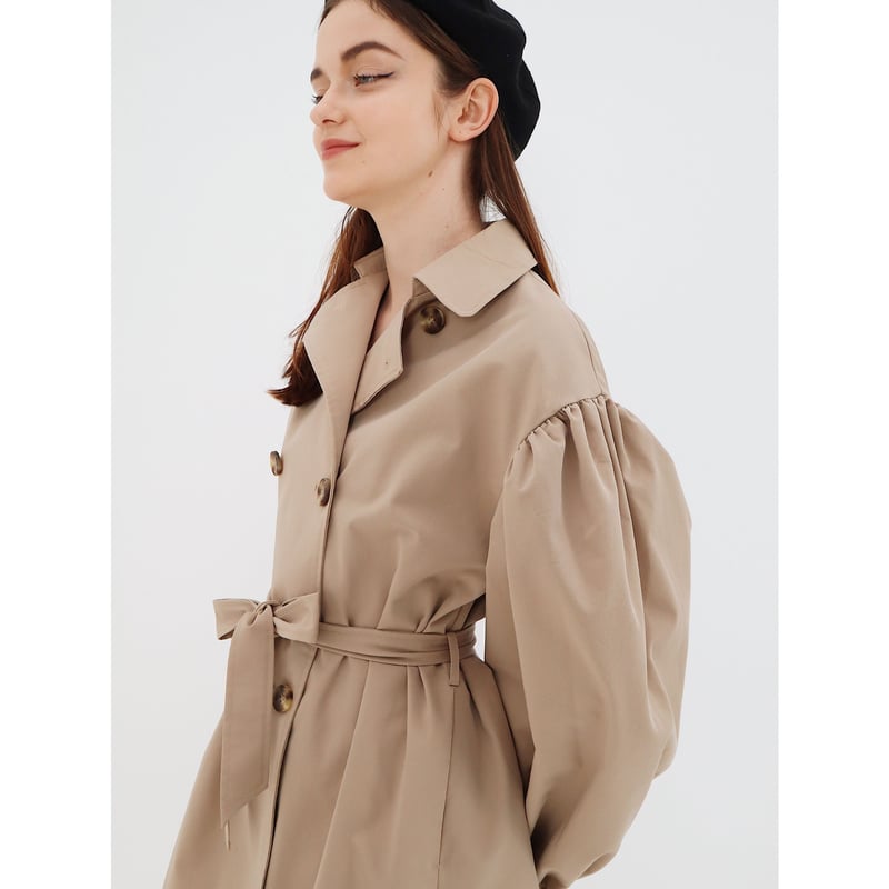 arm volume mini trench coat beige | épine