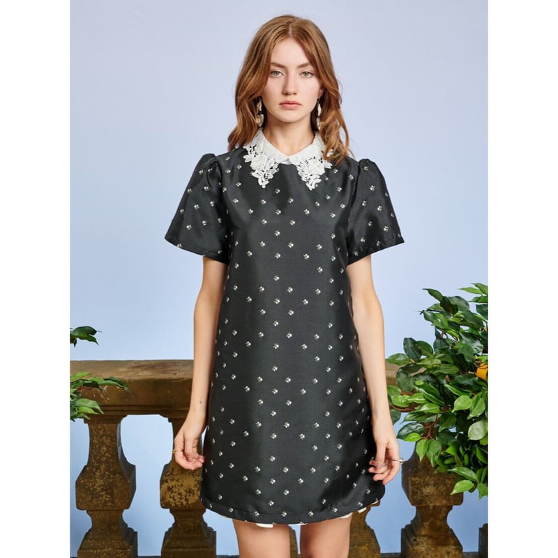 sister jane》Olive Rose Jacquard Mini Dress | é...