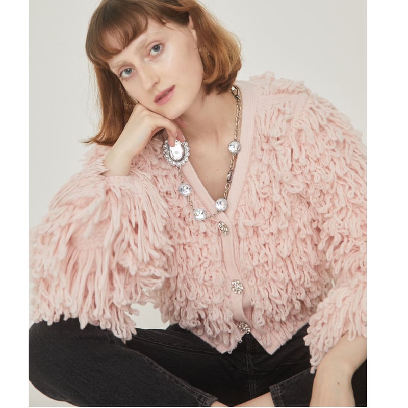 sheep bijou volume cardigan pink | épine sheep bijou volume cardigan pink | épine