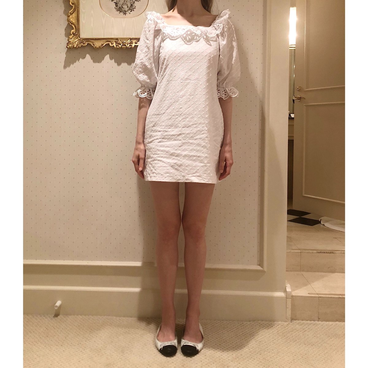 square neck cotton lace one-piece | épine square neck cotton lace one-piece | épine