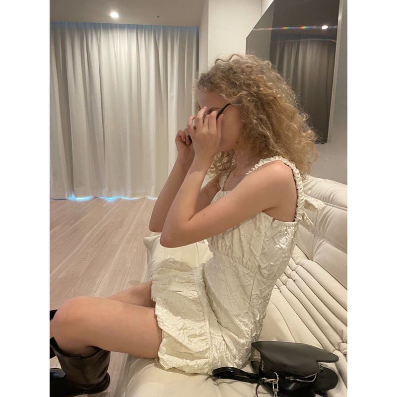 jaguard balloon back ribbon onepiece ivory | épine jaguard balloon back ribbon onepiece ivory | épine