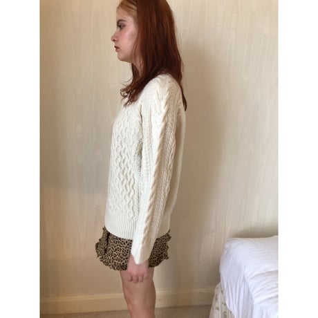 loose cable knit ivory