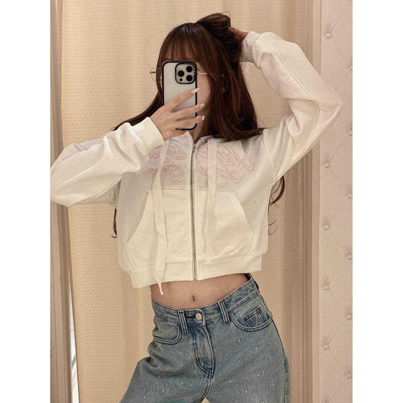 Nulle rose sans épine zip hoodie(2color) | épine Nulle rose sans épine zip hoodie(2color) | épine
