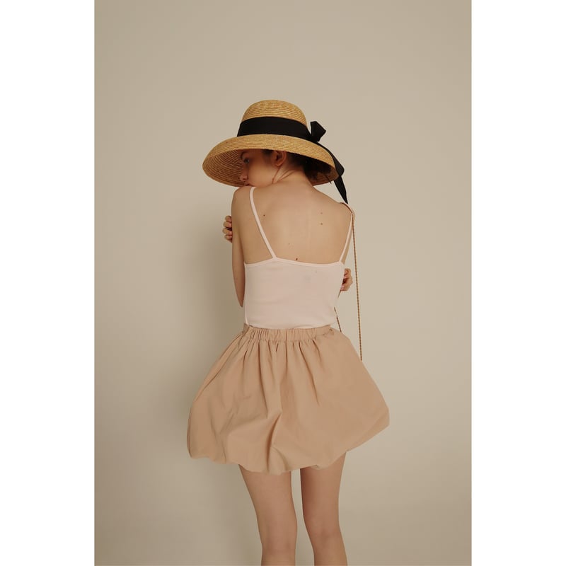 エピヌ　balloon volume mini skirt pink beige