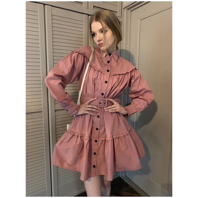 frill 2way tiered one-piece pink | épine