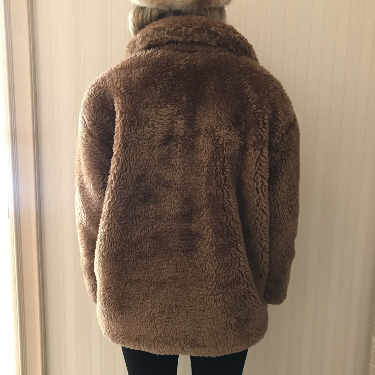 teddy bear boa coat