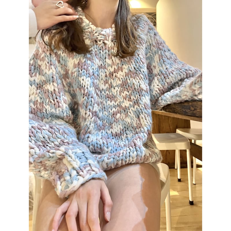 epine handmade knit marble