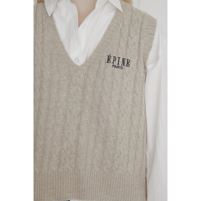 ÉPINE PARIS knit vest beige | épine