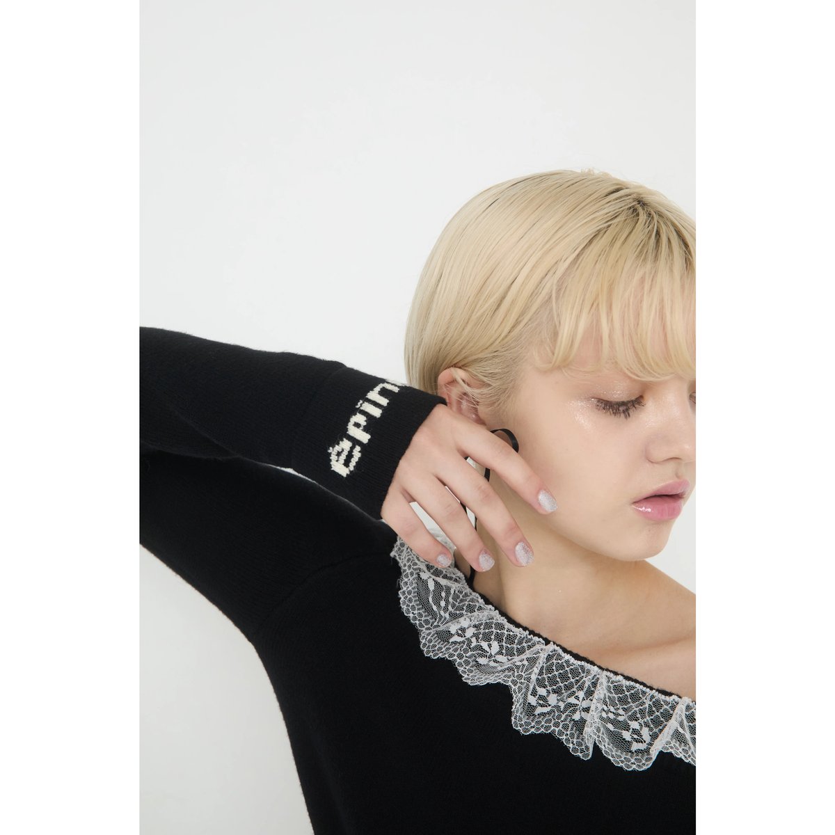 épine lace knit & pleats skirt set up（2color） | épine lace knit & pleats skirt set up