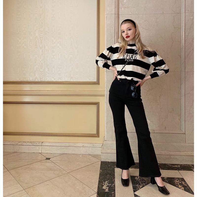 épine high-waist fit bell jeans black | épine épine high-waist fit bell jeans black | épine