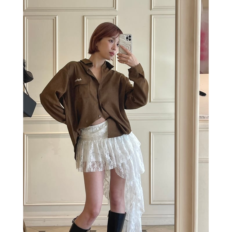 lace asymmetry frill skirt(2color) | épine lace asymmetry frill skirt(2color) | épine