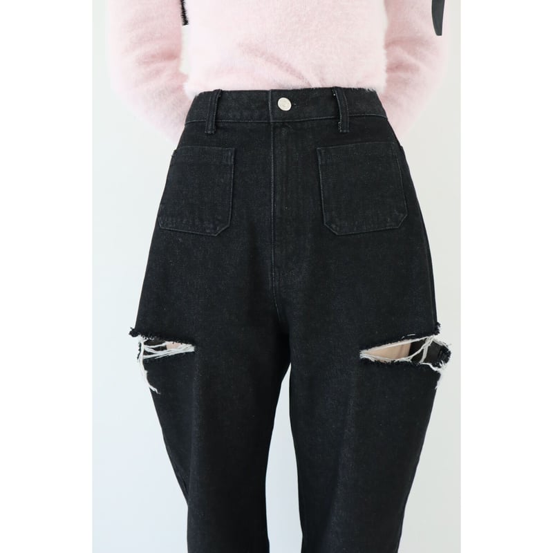 épine ♡ side cut jeans black | épine - パンツ épine ♡ side cut jeans black | épine - パンツ