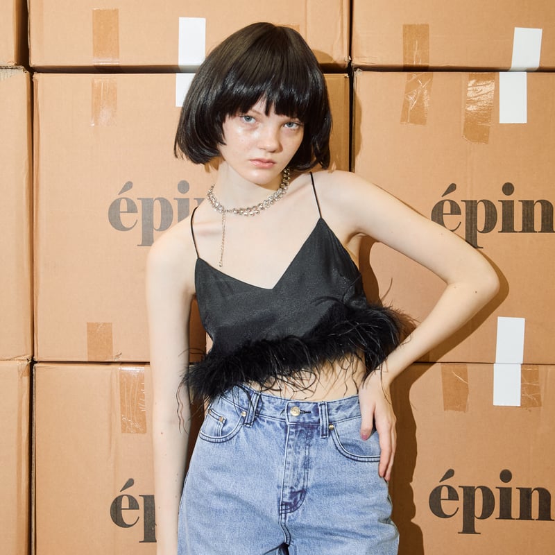 トップス epine feather fur bustier épine feather fur bustier | épine