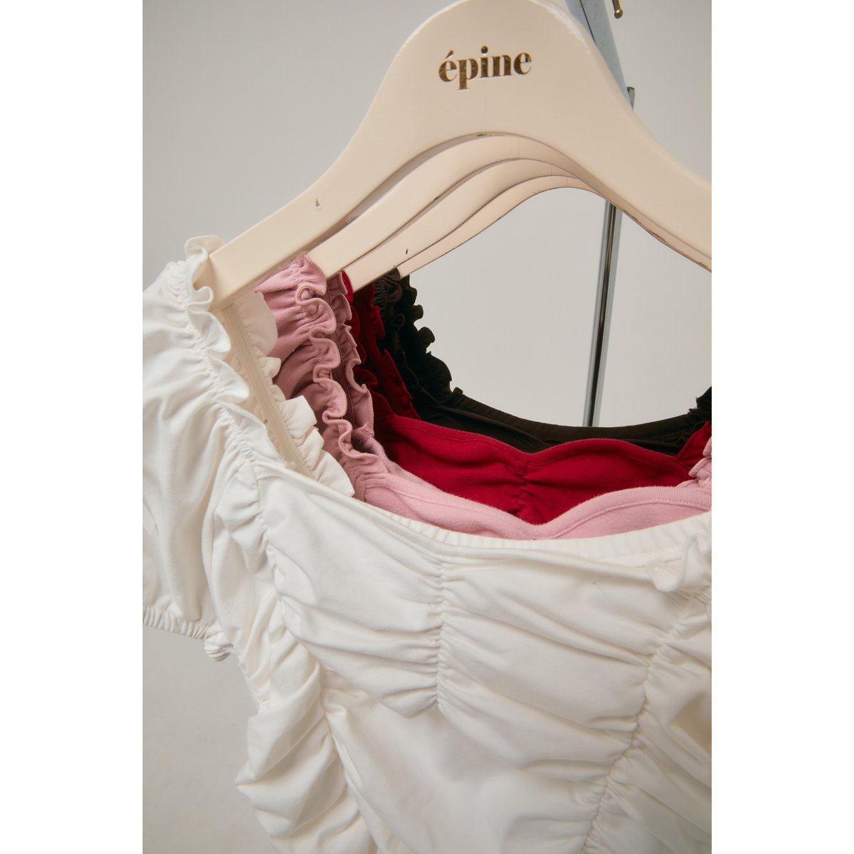 épine ribbon gather Tyrol tops(4color) | épine épine ribbon gather Tyrol tops(4color) | épine
