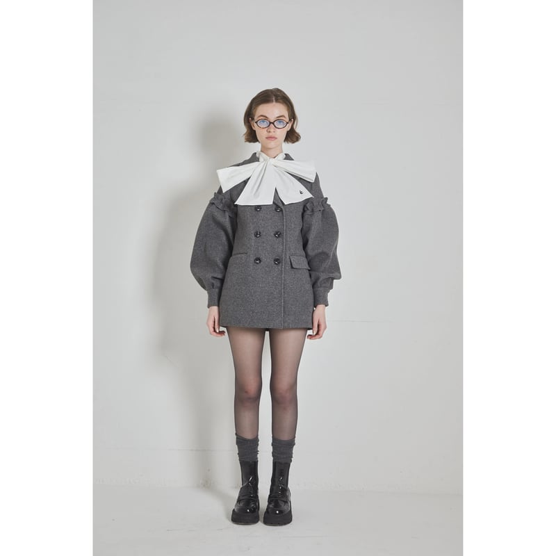 volume wool tailored coat gray | épine volume wool tailored coat gray | épine