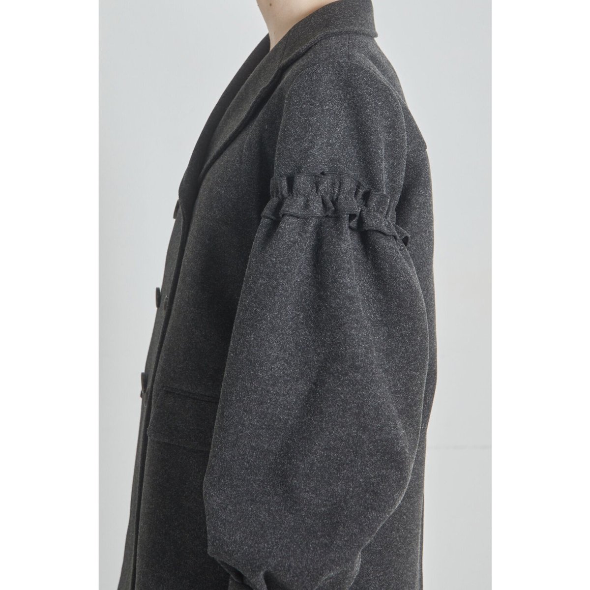 volume wool tailored coat charcoal gray | épine volume wool tailored coat charcoal gray | épine