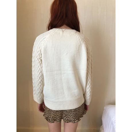 loose cable knit ivory
