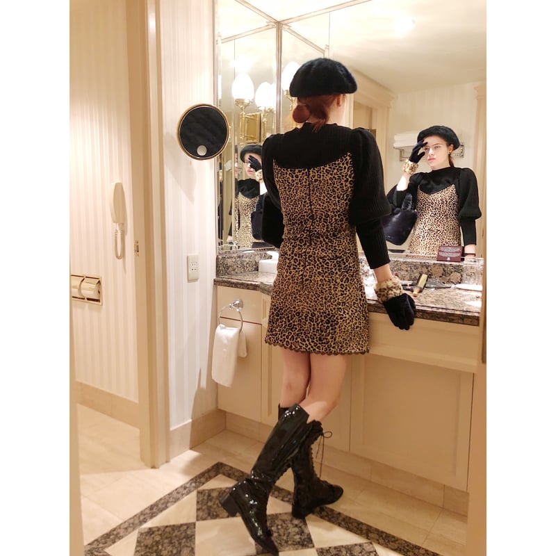lace leopard camisole onepiece | épine