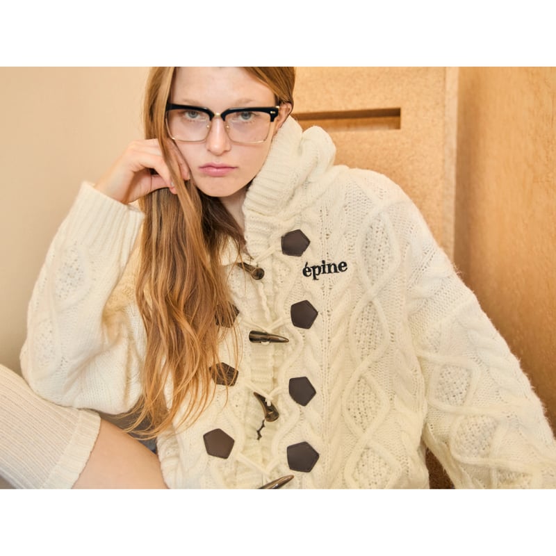 épine duffle cable knit cardigan(2 color) | épine épine duffle cable knit cardigan(2 color) | épine