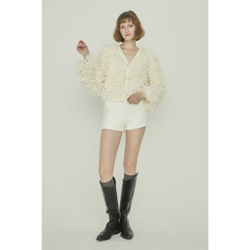 sheep bijou volume cardigan ivory | épine