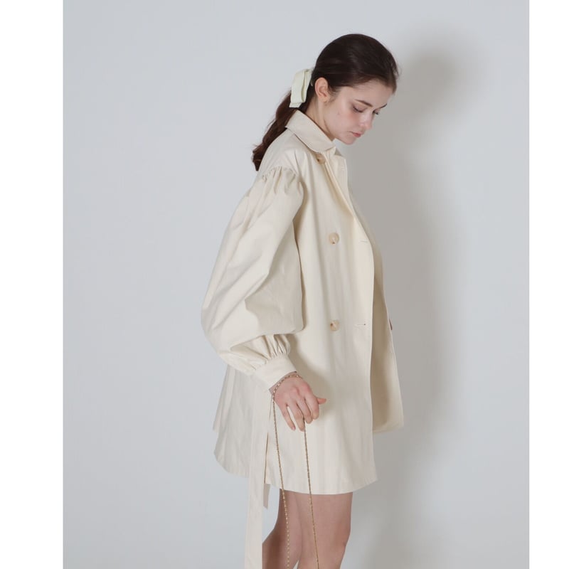 arm volume mini trench coat ivory | épine