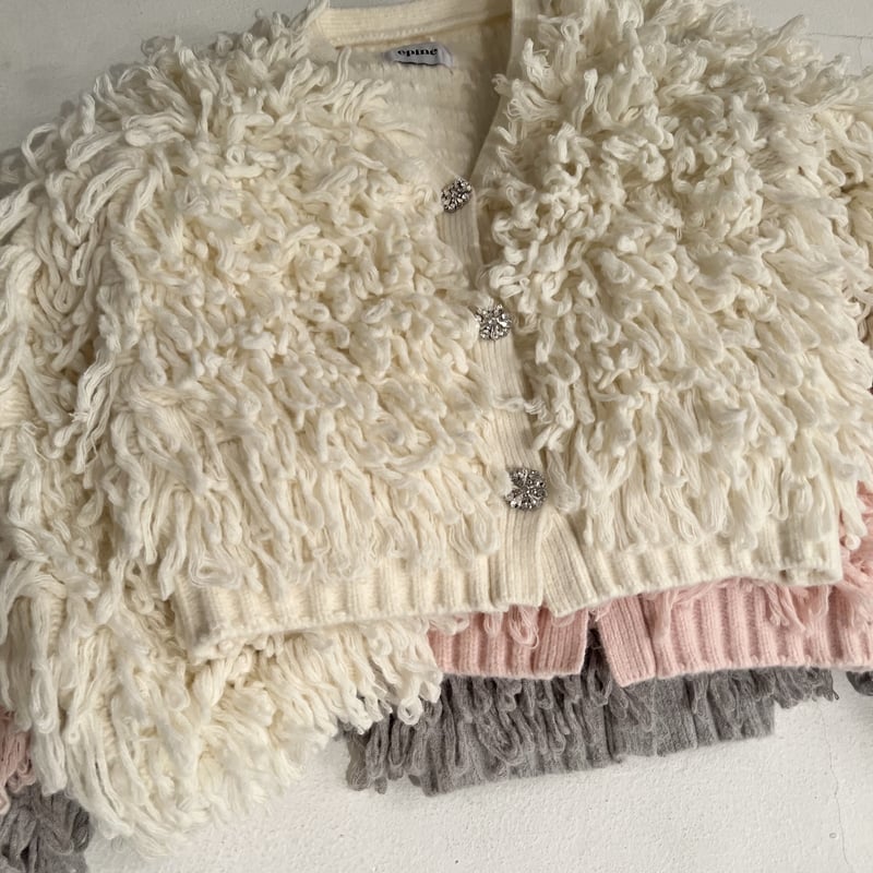 sheep bijou volume cardigan ivory | épine sheep bijou volume cardigan ivory | épine
