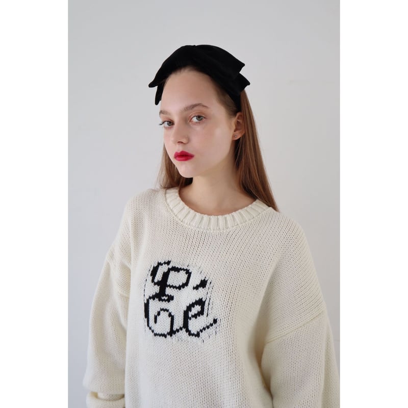 エピヌ　ニット　ロゴ　epine Eé knit ivory