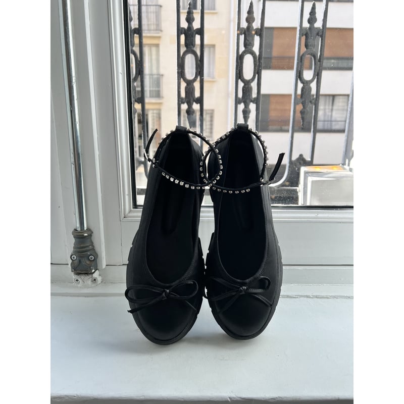 bijou strap satin ballet shoes | épine