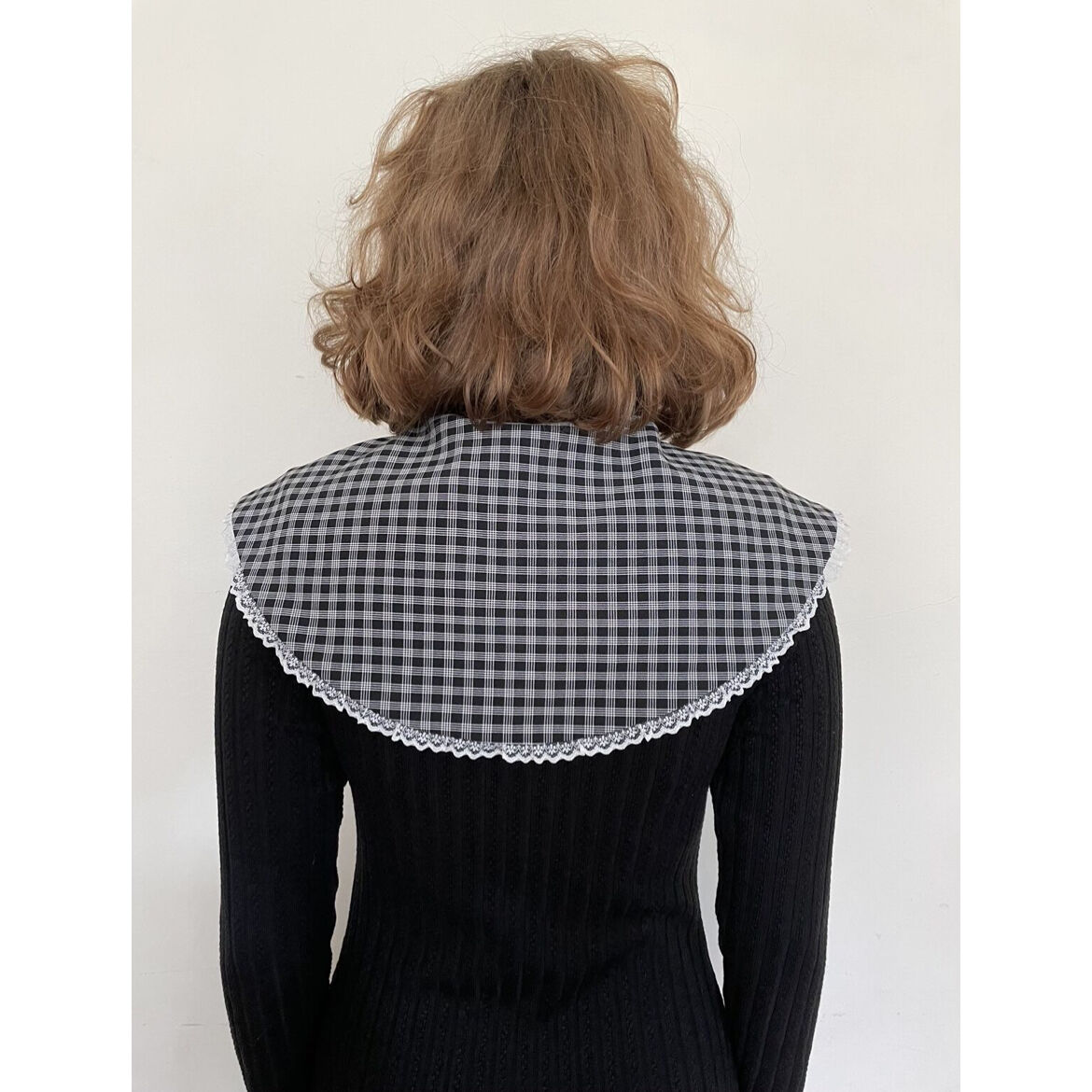 check lace collar rib knit onepiece | épine