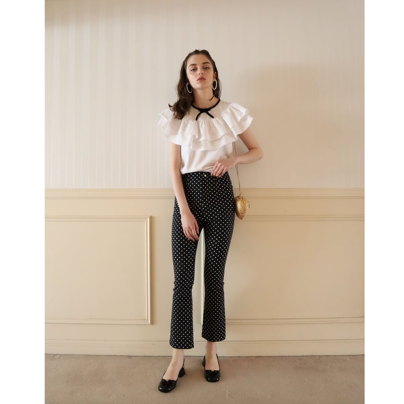 double frill ribbon blouse | épine double frill ribbon blouse | épine