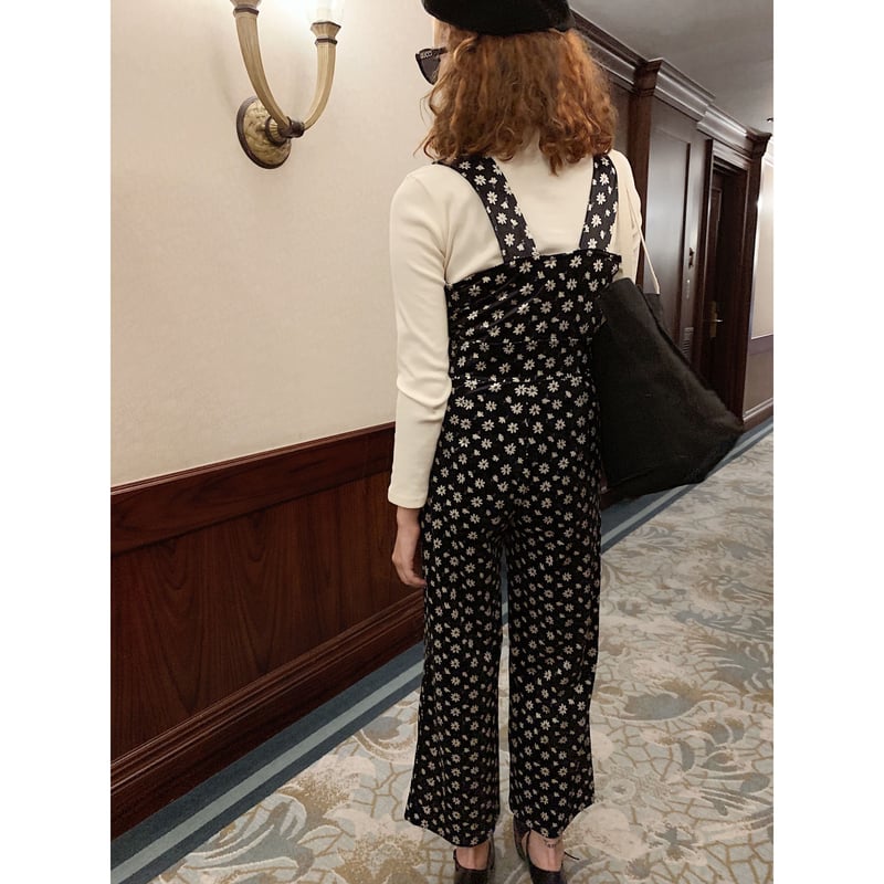 velours flower rompers | épine