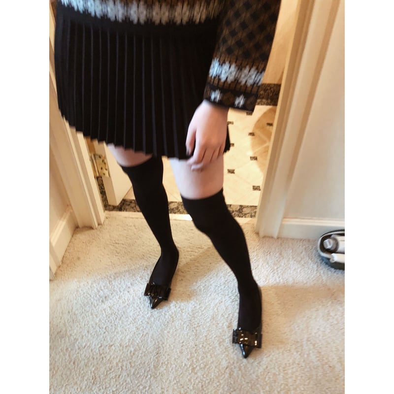 suède pleats mini skirt black | épine