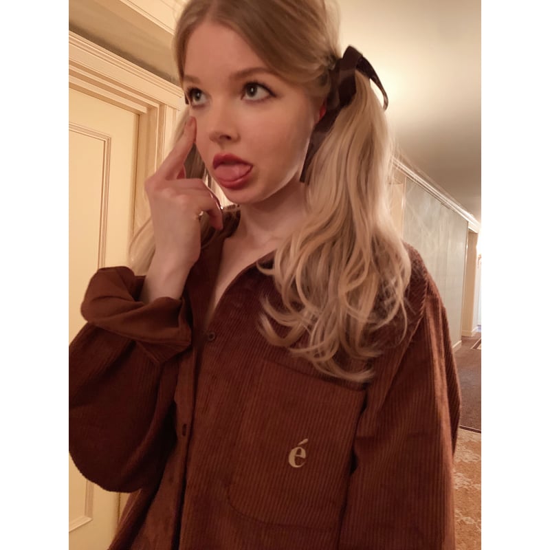 é logo corduroy big shirt brown | épine é logo corduroy big shirt brown | épine