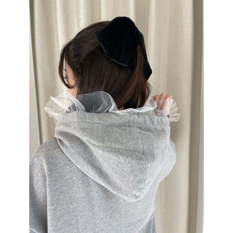 épine エピヌ é tulle ribbon hoodie リボンフーディー