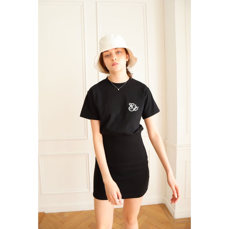 Eé tee rib tight onepiece black | épine