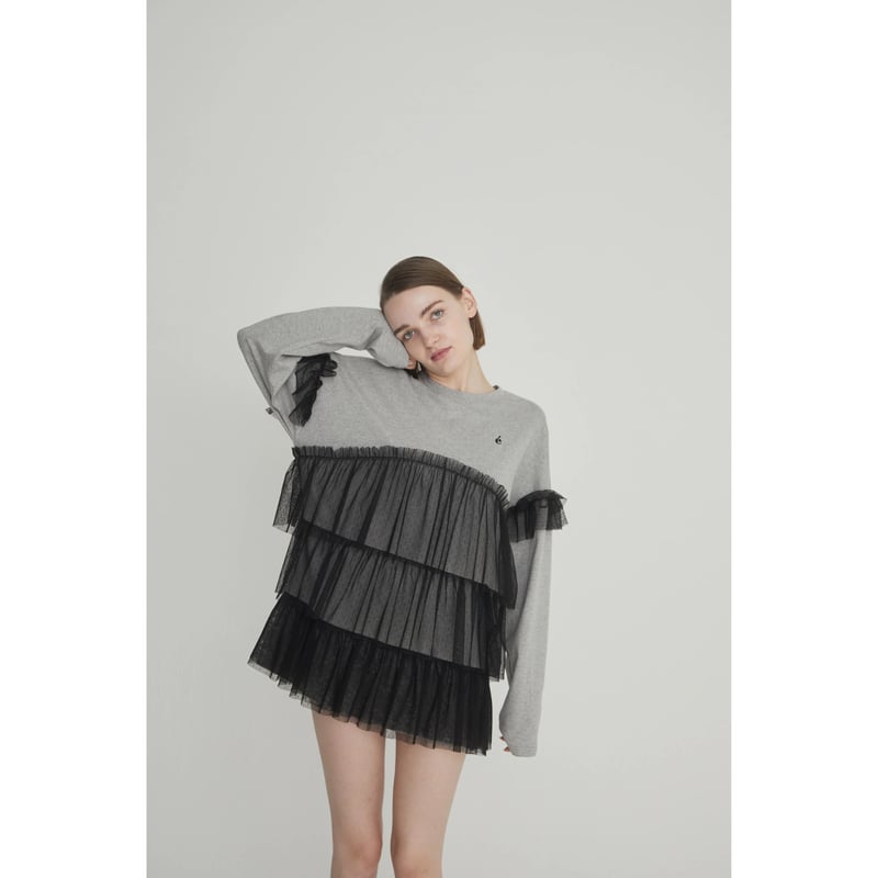 é tulle frill long tee （3color） | épine