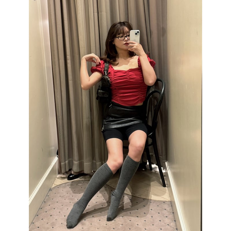 épine ribbon gather Tyrol tops（4color） | épine