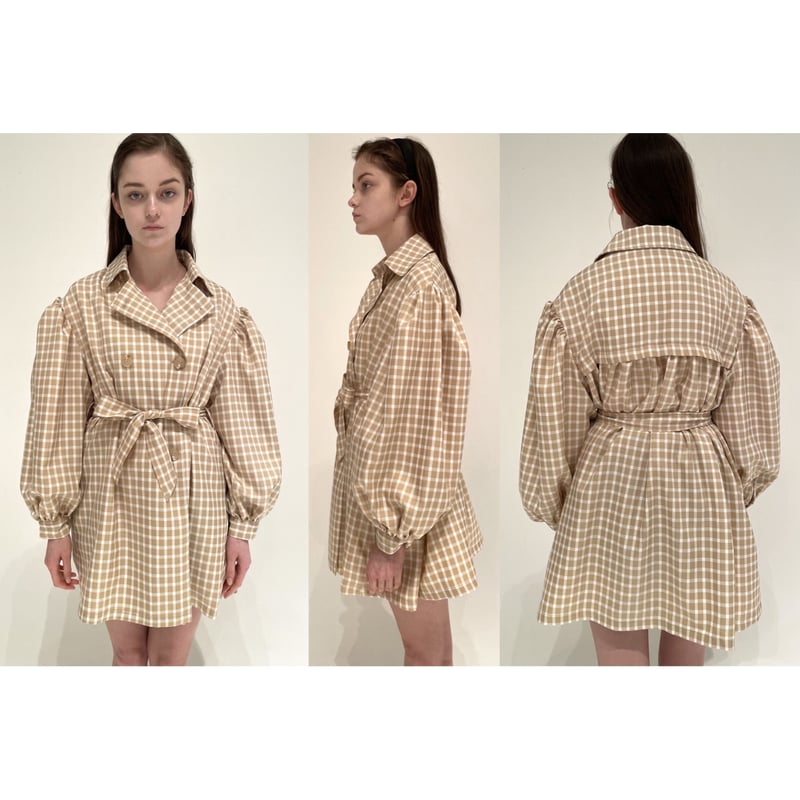 arm volume mini trench coat check | épine