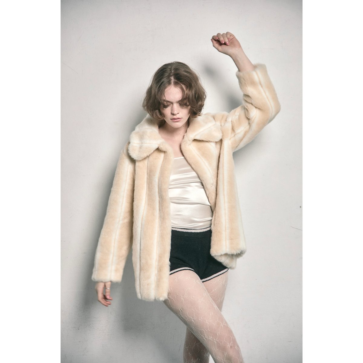 parisienne ribbon 2way fur coat | épine