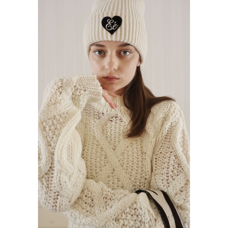 cable knit lady onepiece ivory | épine 